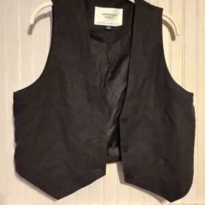 American Eagle Black Vest Size L | Y2K Vintage Core
